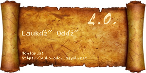 Laukó Odó névjegykártya